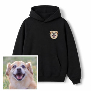 Buzo con capucha bordado con tu mascota