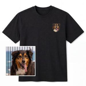 Remera bordada personalizada con tu perro