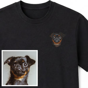 Remera bordada personalizada con tu perro